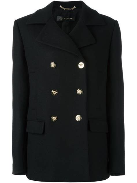 versace mens pea coat|versace coats for men.